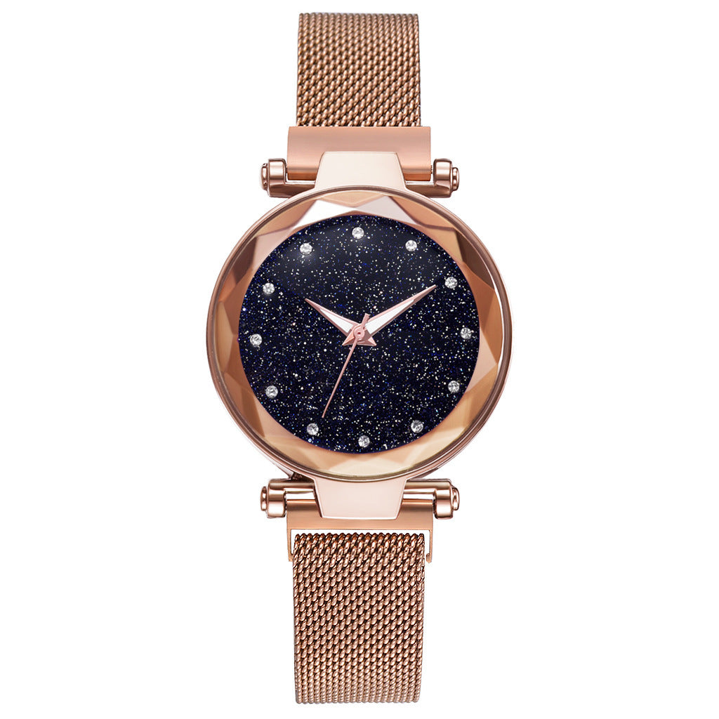 Luxury Women Watches Bracelet Set Fashion Elegant Magnet Buckle Ladies Starry Sky Watch Set Relogio