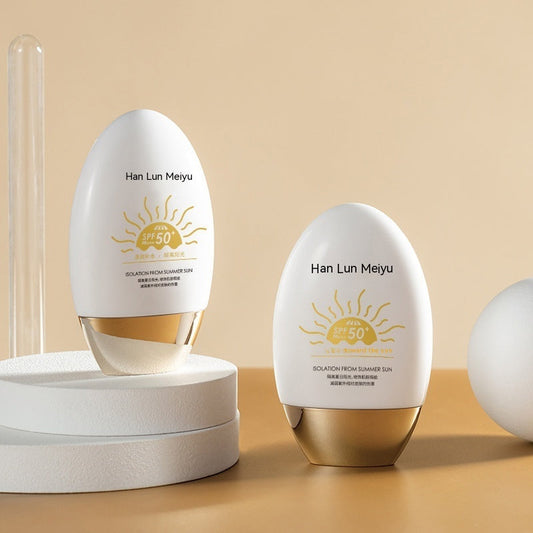 Little Golden Bottle sunscreen with SPF 50 for face protection and concealing.