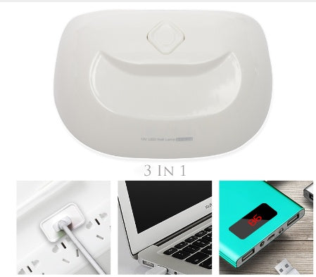 Portable LED Nail Oil Glue Dryer with USB connectivity features.