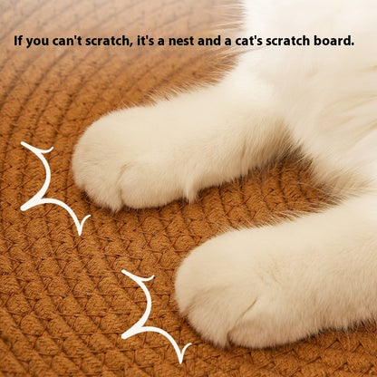 PE Rattan Cat Litter - Scratch Board Integrated Wear-resistant Cat Summer | Cat Basket Bed - Essential Loved