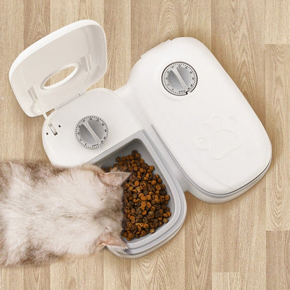 Automatic Food Dispenser For Cats Dogs Stainless Steel Bowl Auto | Pet Feeder For Cats - Essential Loved