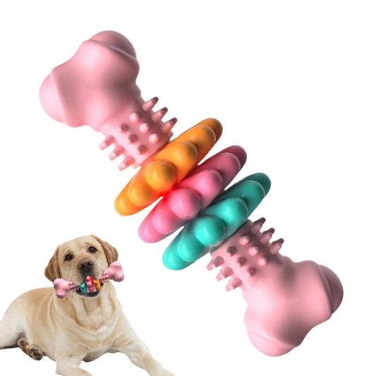 Dog Chew Toy Dog Bone Type Dogs Teeth Cleaning Toys Indestructible TPR Bone Chewing Bite Resistant Teething Toys Pet Products | Dog Bone Toy - Essential Loved