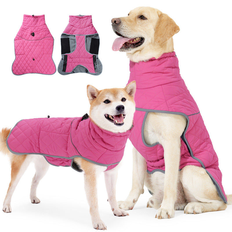 Pet Clothes Lightweight Medium Large Dog Cotton-padded Clothes Cold-proof