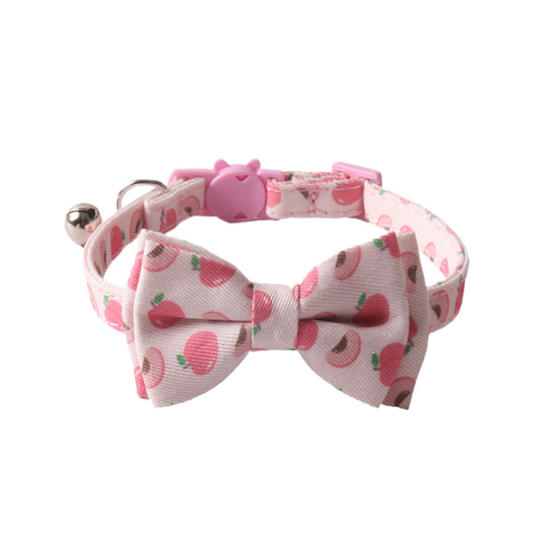 Pet Collar Colorful Fruit Series Bow Triangular Binder