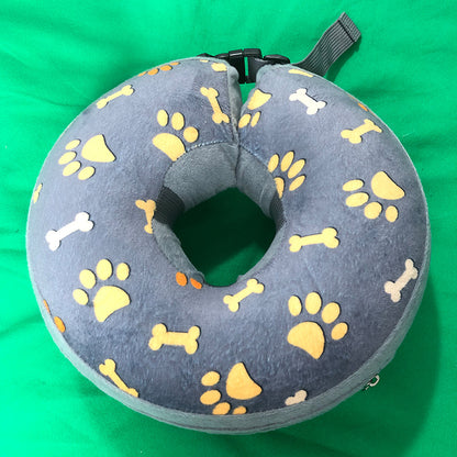 Removable Cleaning Pet Collar Inflatable Pet Flocking Guard Circle