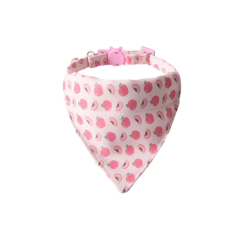 Pet Collar Colorful Fruit Series Bow Triangular Binder