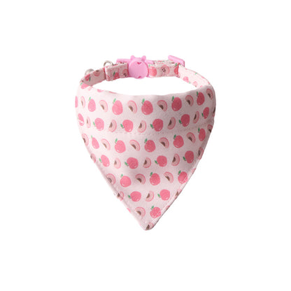 Pet Collar Colorful Fruit Series Bow Triangular Binder