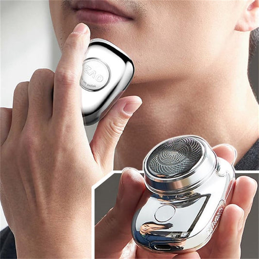 Electric Mini Travel Shaver For Men-Pocket Size Washable Electronic Razor-Mens Rechargeable Portable Cordless Shaving Face Beard