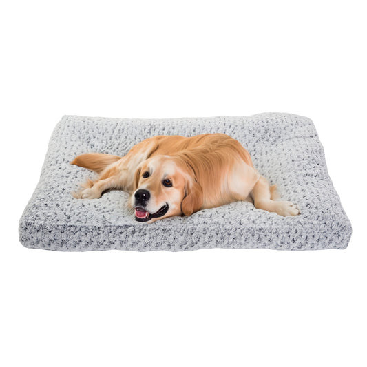 Dog Crate Bed Pad Rose Velvet Dog Beds For Small Medium Large Dogs Circle Fleece Plush Soft Pet Beds Dog Mats Sleeping Fluffy