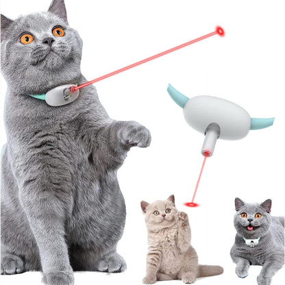 Automatic Cat Toy Smart Laser Teasing Cat Collar Electric USB Charging Kitten Amusing Toys Interactive Training Pet Items | Electric Collar For Cats - Essential Loved