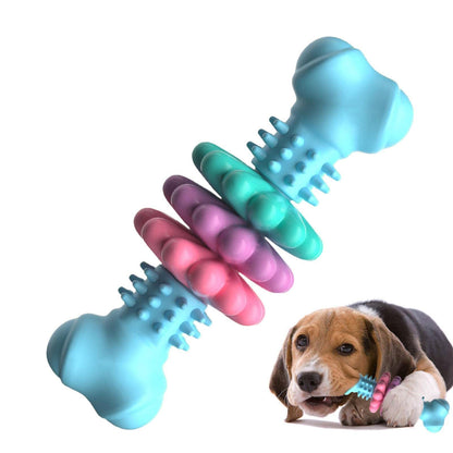 Dog Chew Toy Dog Bone Type Dogs Teeth Cleaning Toys Indestructible TPR Bone Chewing Bite Resistant Teething Toys Pet Products | Dog Bone Toy - Essential Loved