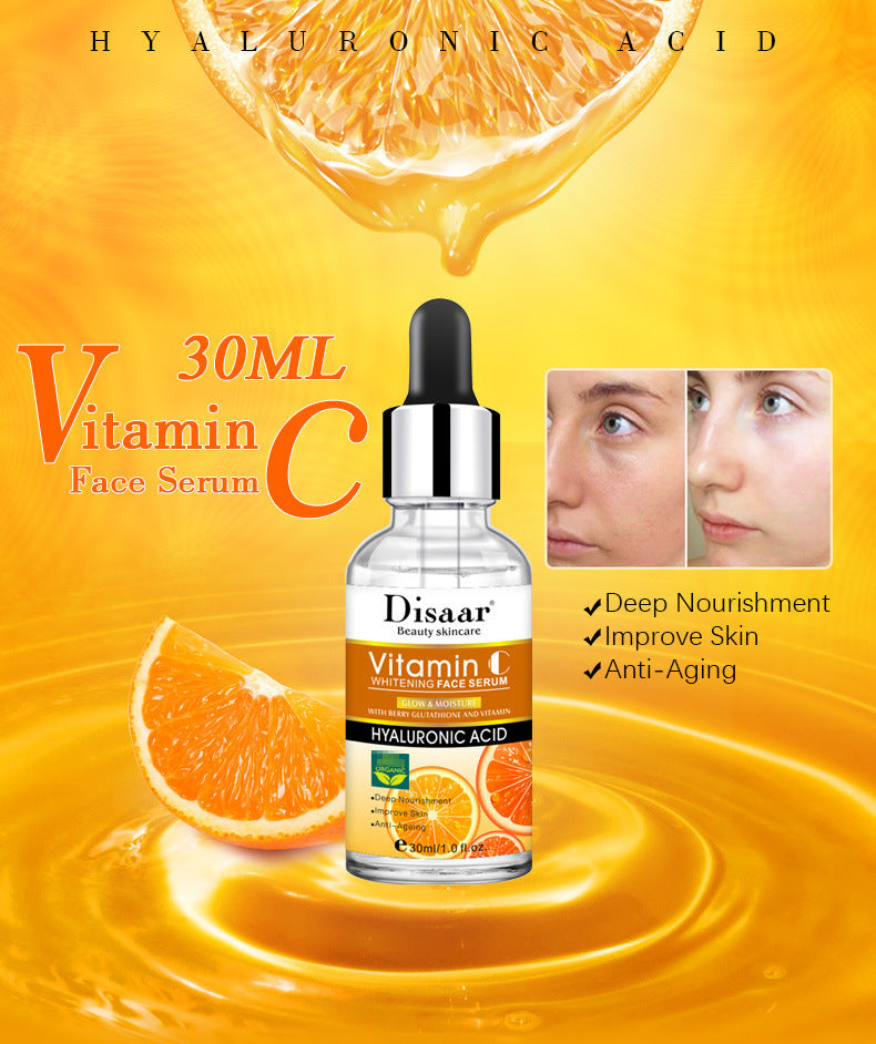 Hyaluronic Acid Vitamin C Face Serum for skin brightening and moisturizing.