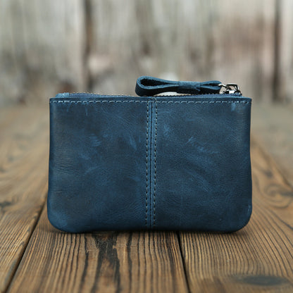 Retro Crazy Horse Leather Mens Leather Coin Purse - Essential Loved