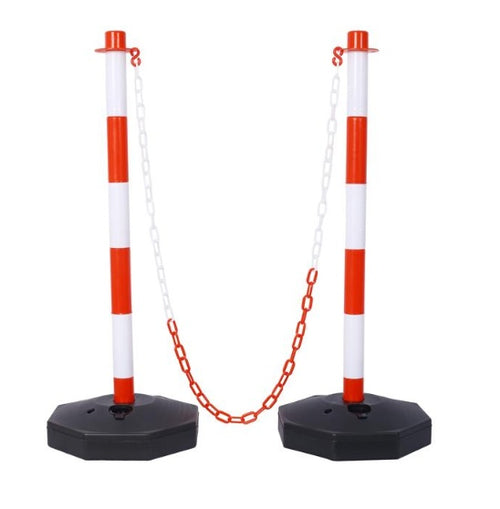 4-piece Set Of Traffic Boundary Pillar Cones - Delineator Post With Base - Essential Loved