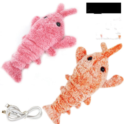 Electric Jumping Shrimp USB Charging Simulation Lobster Funny Cat Toy | Jumping Shrimp - Essential Loved