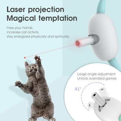 Automatic Cat Toy Smart Laser Teasing Cat Collar Electric USB Charging Kitten Amusing Toys Interactive Training Pet Items | Electric Collar For Cats - Essential Loved