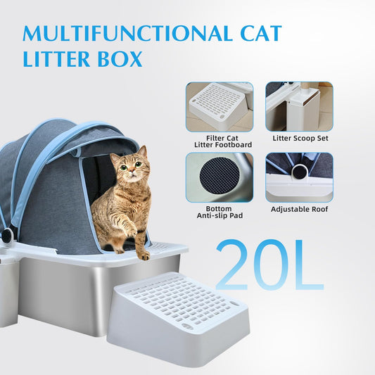 Easy Clean Extra Large Cat  Stainless Steel Litter Box For Cats - Essential Loved