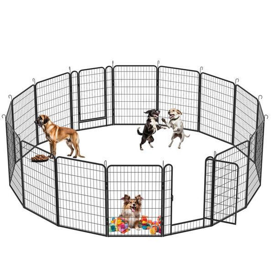 16-Piece Heavy-Duty Metal Pet Sports Dog Fence  - Essential Loved