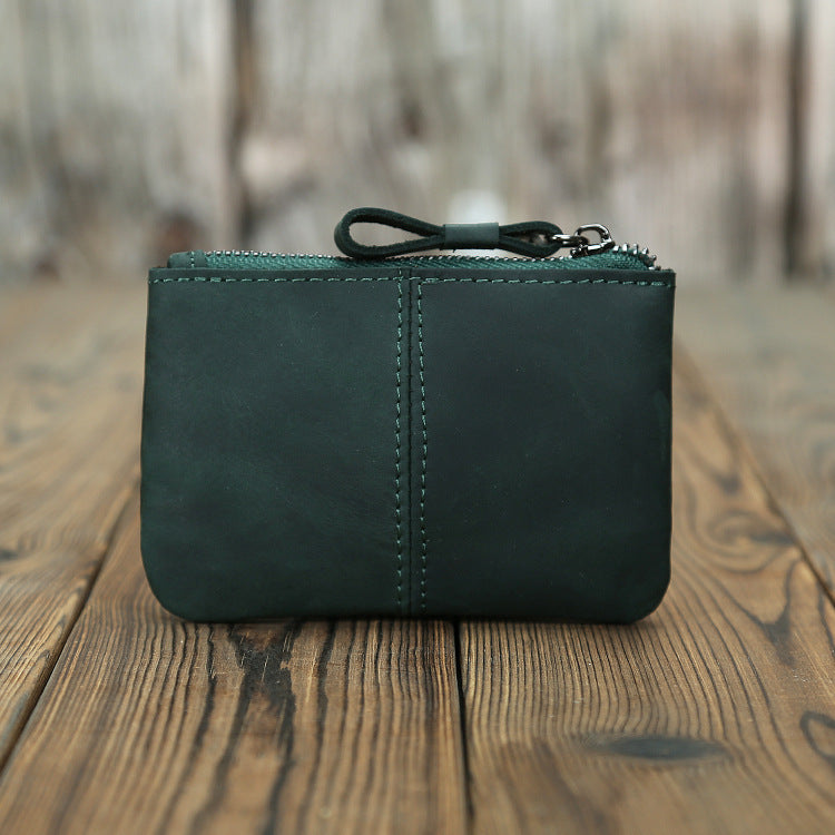 Retro Crazy Horse Leather Mens Leather Coin Purse - Essential Loved