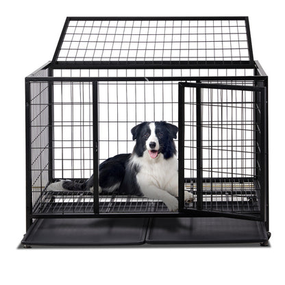 42 Inch Square Tube Wire Dog Cage