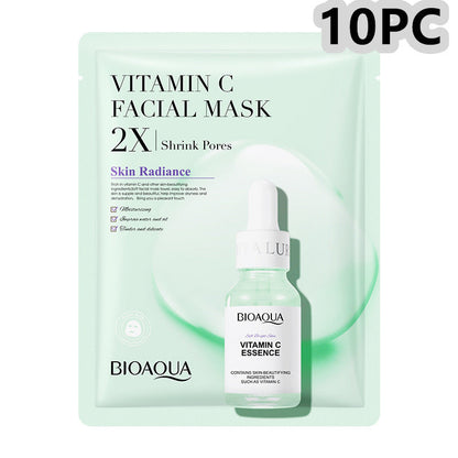 Vitamin C collagen face mask for moisturizing and firming skin care.