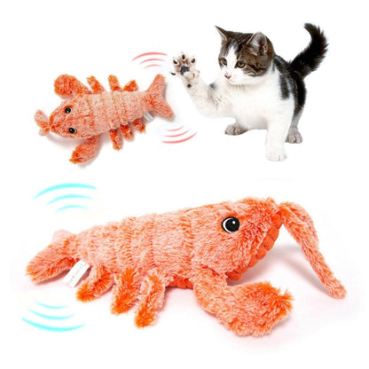 Electric Jumping Shrimp USB Charging Simulation Lobster Funny Cat Toy | Jumping Shrimp - Essential Loved